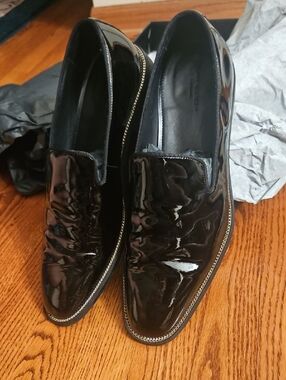 Kurt Geiger Black Patent Leather Slip-On Loafers